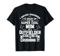 Super Mom Outfielder Baseball Parent T-Shirt - Custom Art Print for Adults - T-Shirt, Sweatshirt, Hoodie