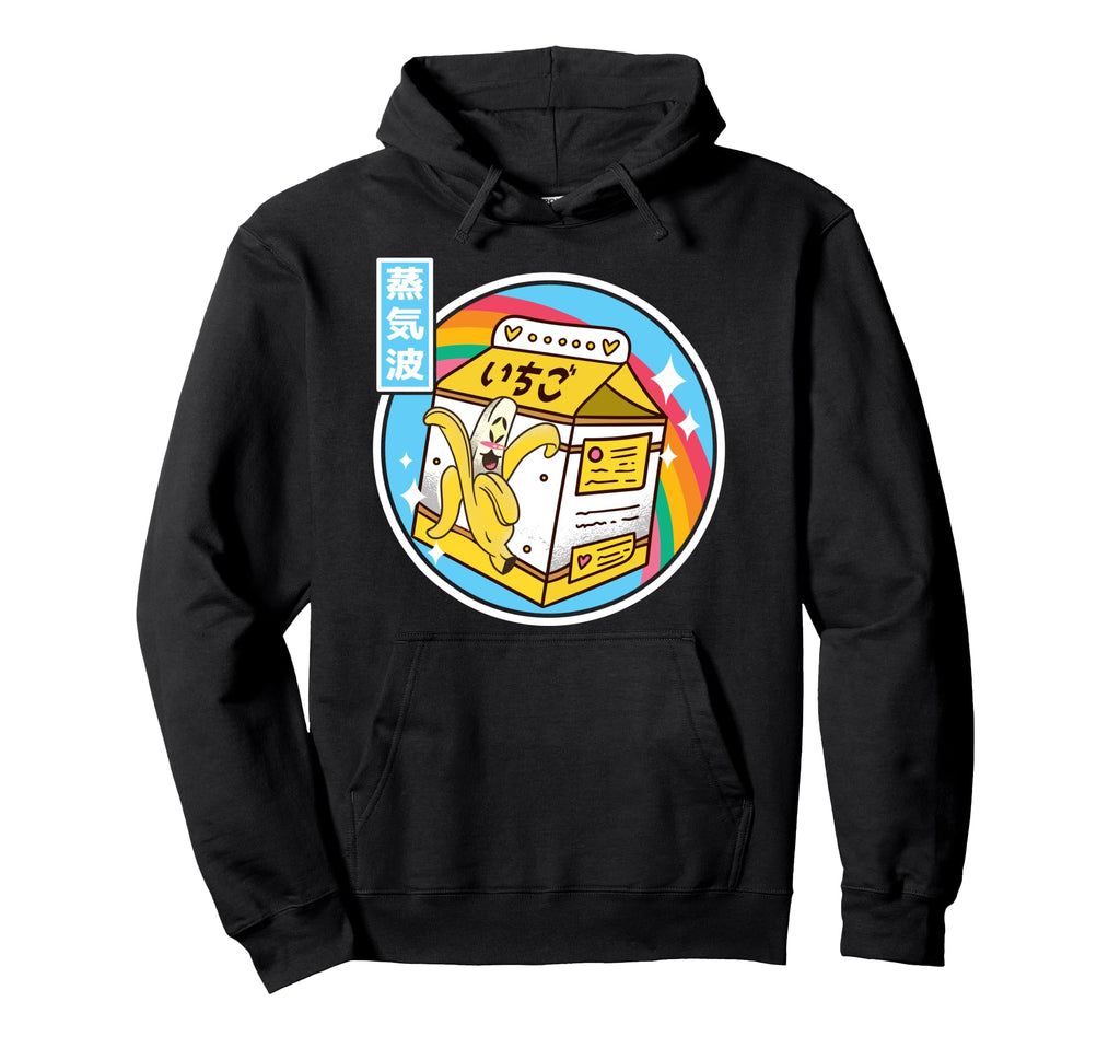 Banana Milk Carton Japan 80S Otaku Hoodie - Casual Everyday Wear Men Women - T-Shirt, Sweatshirt, Hoodie