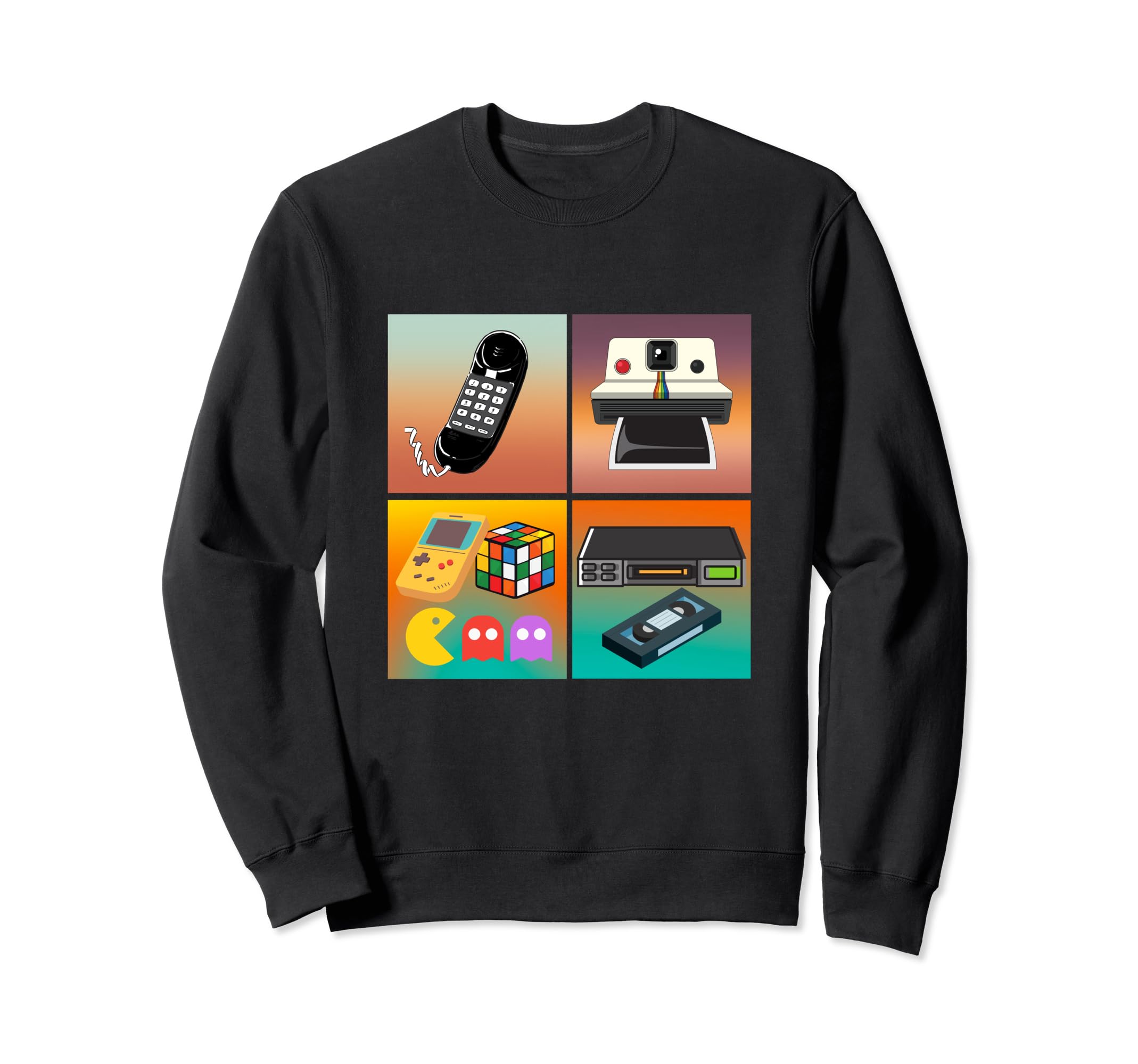 Nostalgic 80S 90S Games Camera Sweatshirt - Casual Everyday Wear Men Women - T-Shirt, Sweatshirt, Hoodie