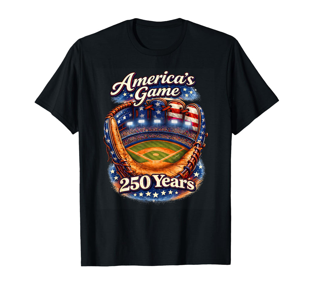Baseball Americas Game 250 Years T-Shirt - Fun Novelty Design for Adults - T-Shirt, Sweatshirt, Hoodie