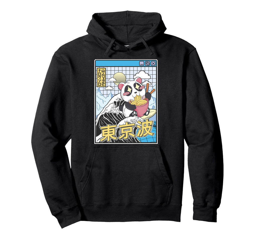 Panda Bear Ramen Noodle Japanese Hoodie - Casual Everyday Wear Unisex - T-Shirt, Sweatshirt, Hoodie