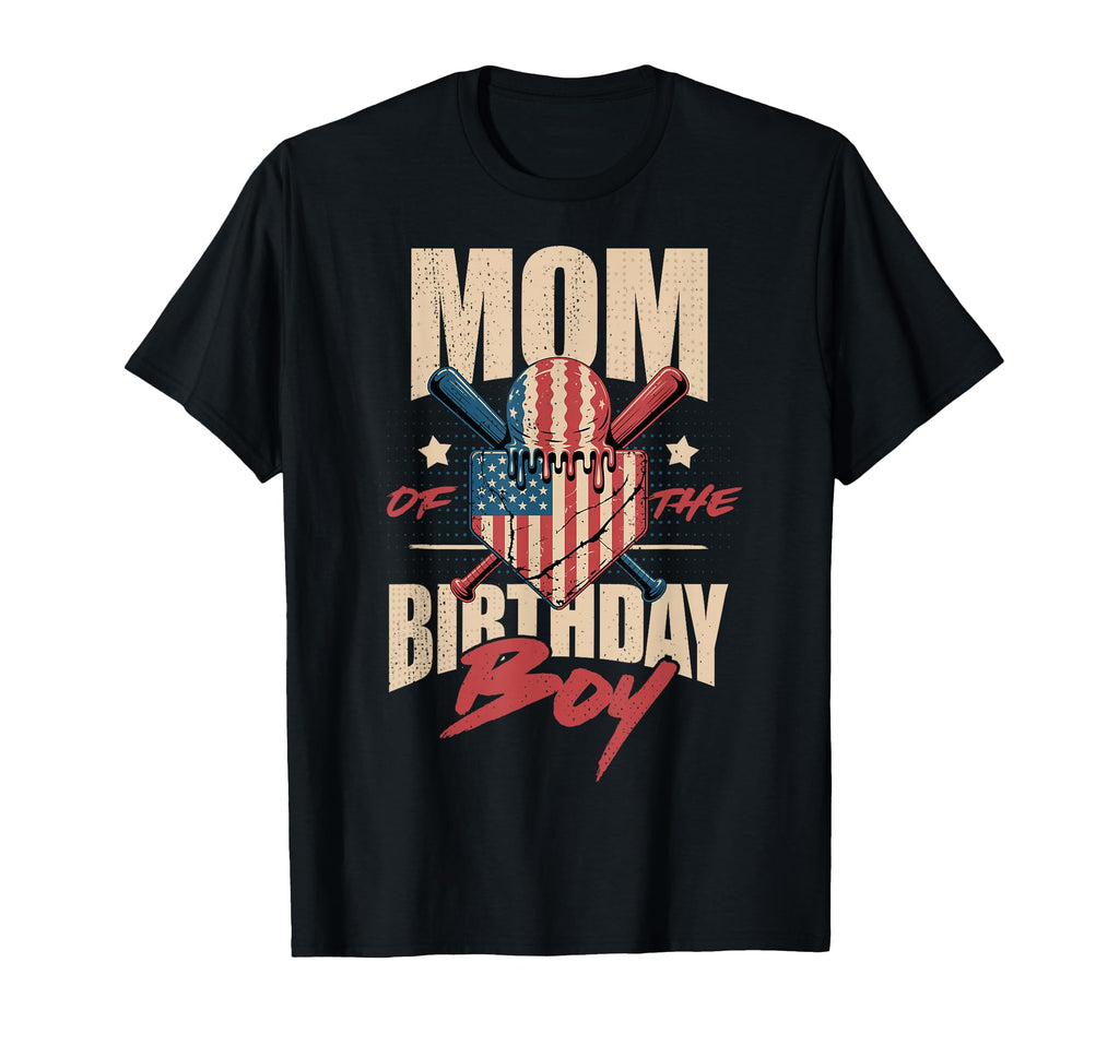 Mom Birthday Matching Baseball Birthday T-Shirt - Graphic Print Unisex - T-Shirt, Sweatshirt, Hoodie