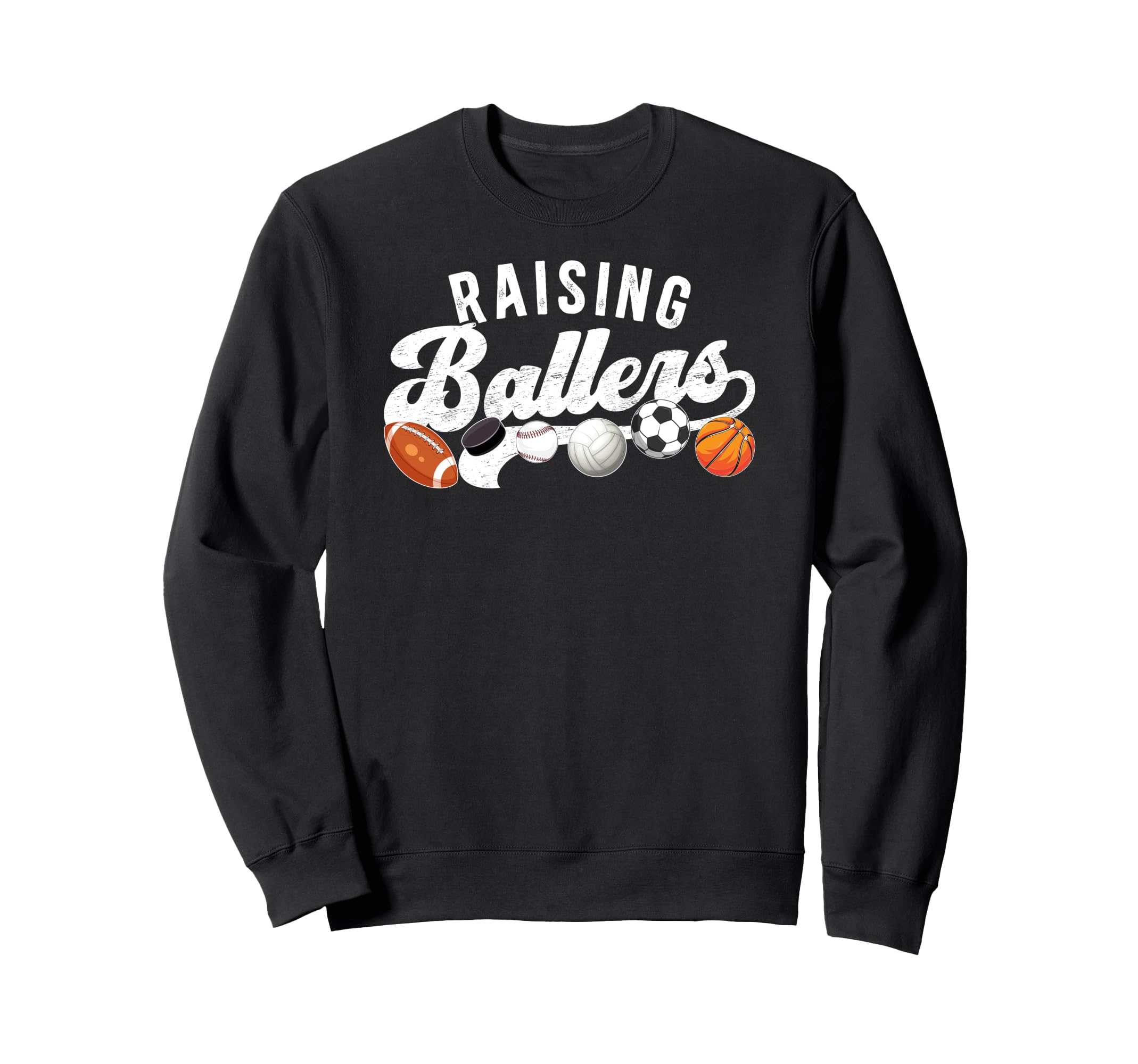 Raising Ballers Sports Dad Sports Sweatshirt - Minimalist Print for Adults - T-Shirt, Sweatshirt, Hoodie