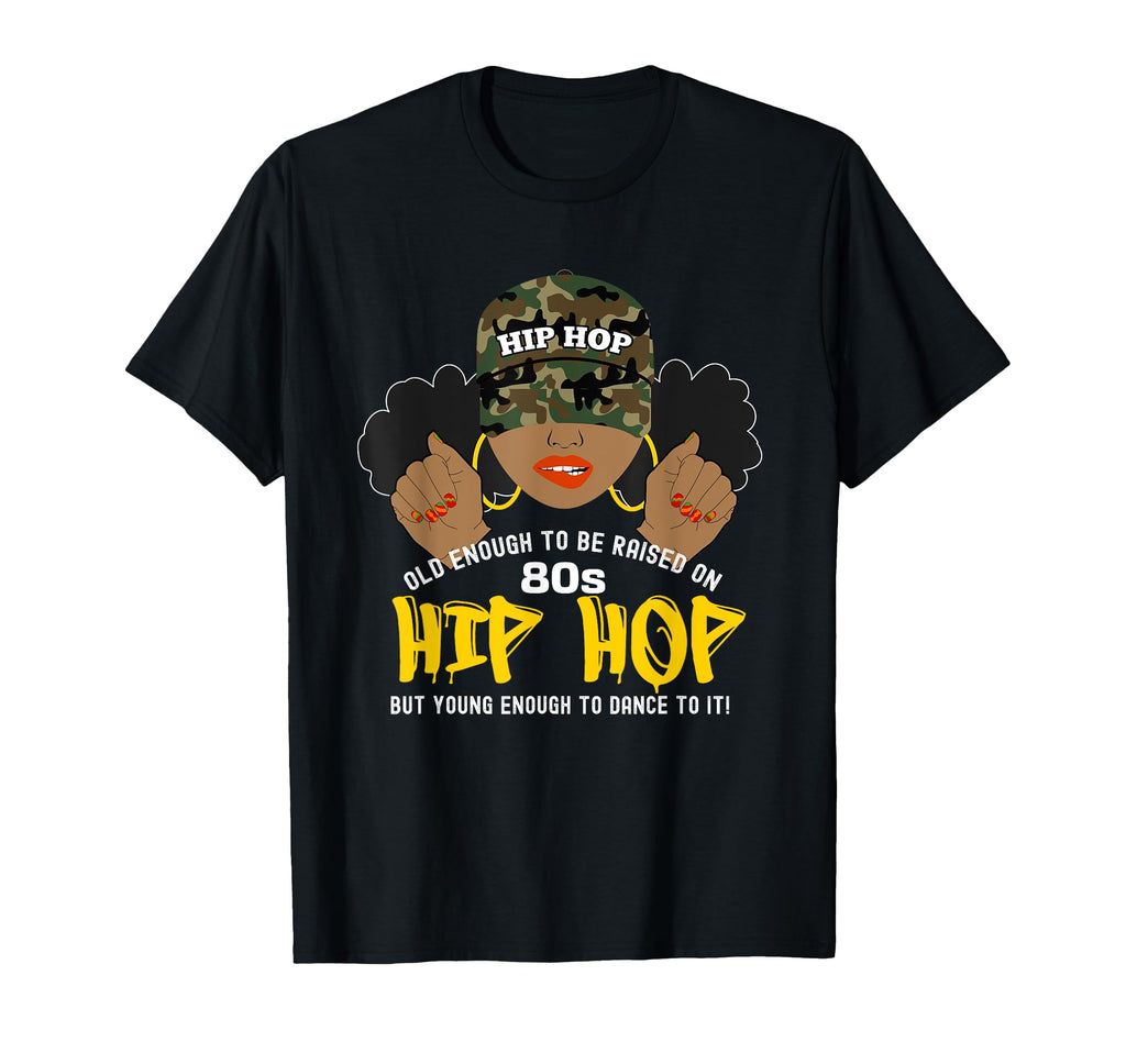 Raised Old School 80S Hip Hop African T-Shirt - Graphic Print for Adults - T-Shirt, Sweatshirt, Hoodie