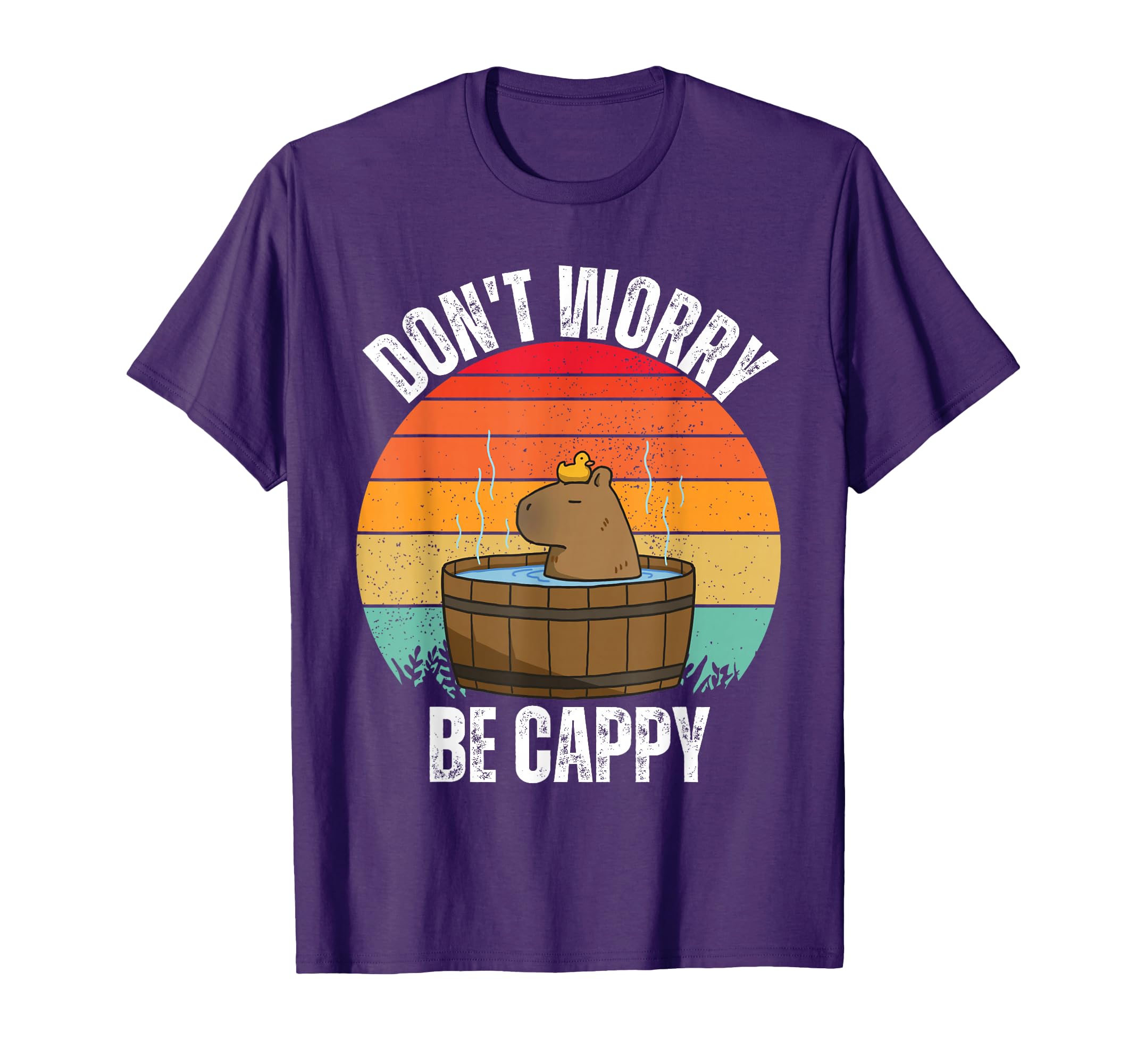 Dont Worry Be Cappy Funny Sunset T-Shirt - Trendy Graphic Men Women - T-Shirt, Sweatshirt, Hoodie