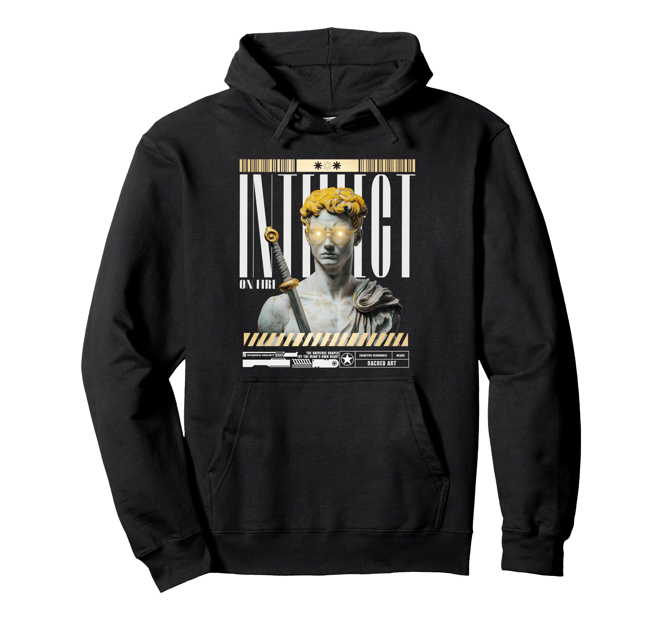 Y2K Intelect Bold Urban Graffiti Hoodie - Custom Art Print Men Women - T-Shirt, Sweatshirt, Hoodie