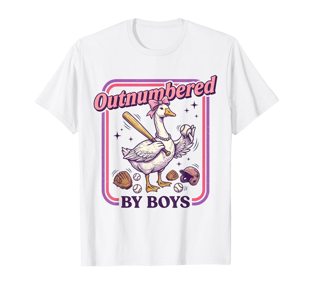 Outnumbered Mothers Day Funny T-Shirt - Fun Novelty Design for Adults - T-Shirt, Sweatshirt, Hoodie