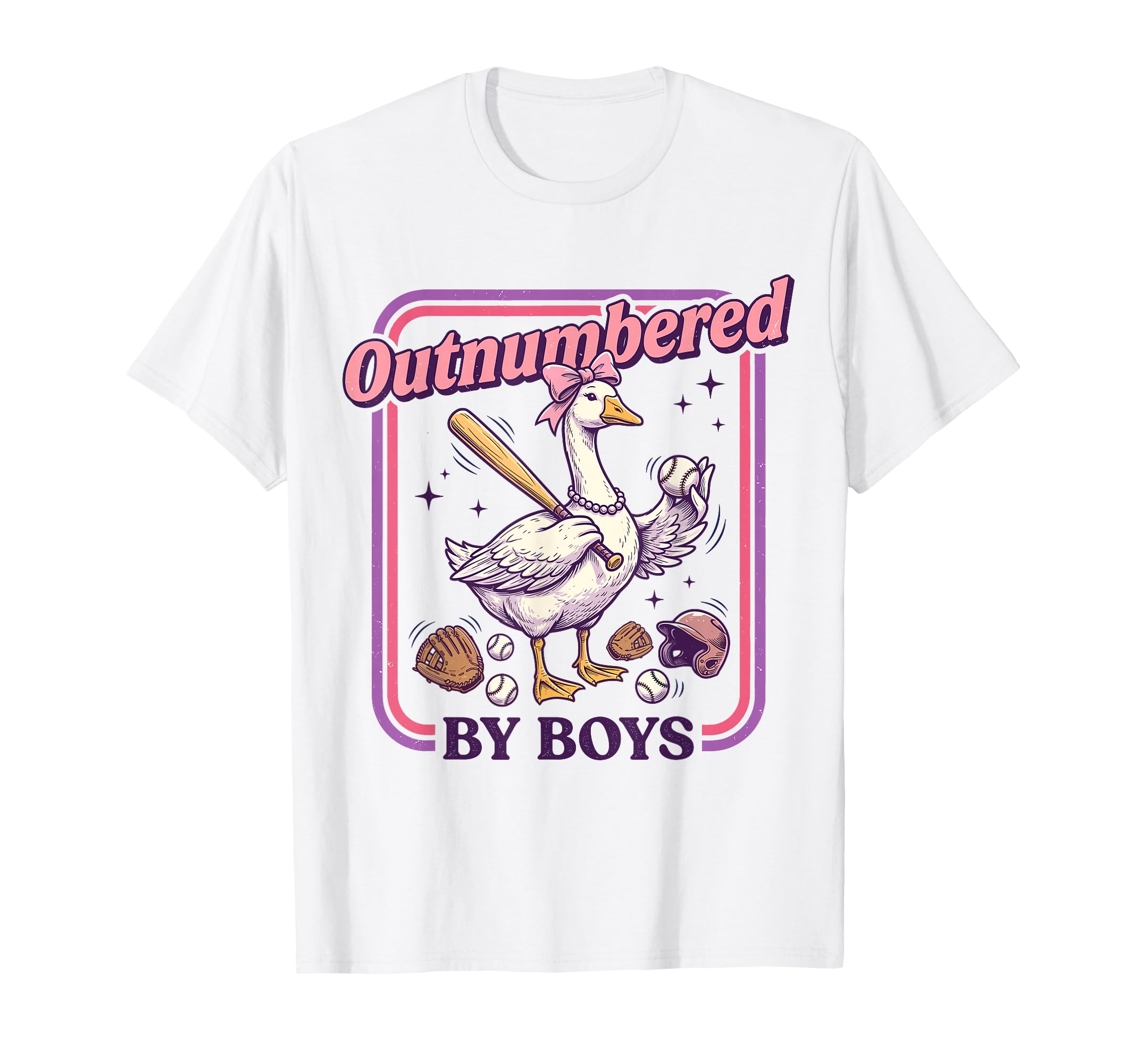 Outnumbered Mothers Day Funny T-Shirt - Fun Novelty Design for Adults - T-Shirt, Sweatshirt, Hoodie