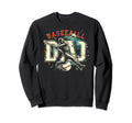 Baseball Dad Fathers Day Sweatshirt - Minimalist Print for Adults - T-Shirt, Sweatshirt, Hoodie