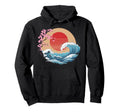 Big Wave Vaporwave Aesthetic 80S Hoodie - Fun Novelty Design for Adults - T-Shirt, Sweatshirt, Hoodie
