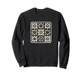 Floral Grid Boho Distressed Flower Sweatshirt - Minimalist Print Unisex - T-Shirt, Sweatshirt, Hoodie