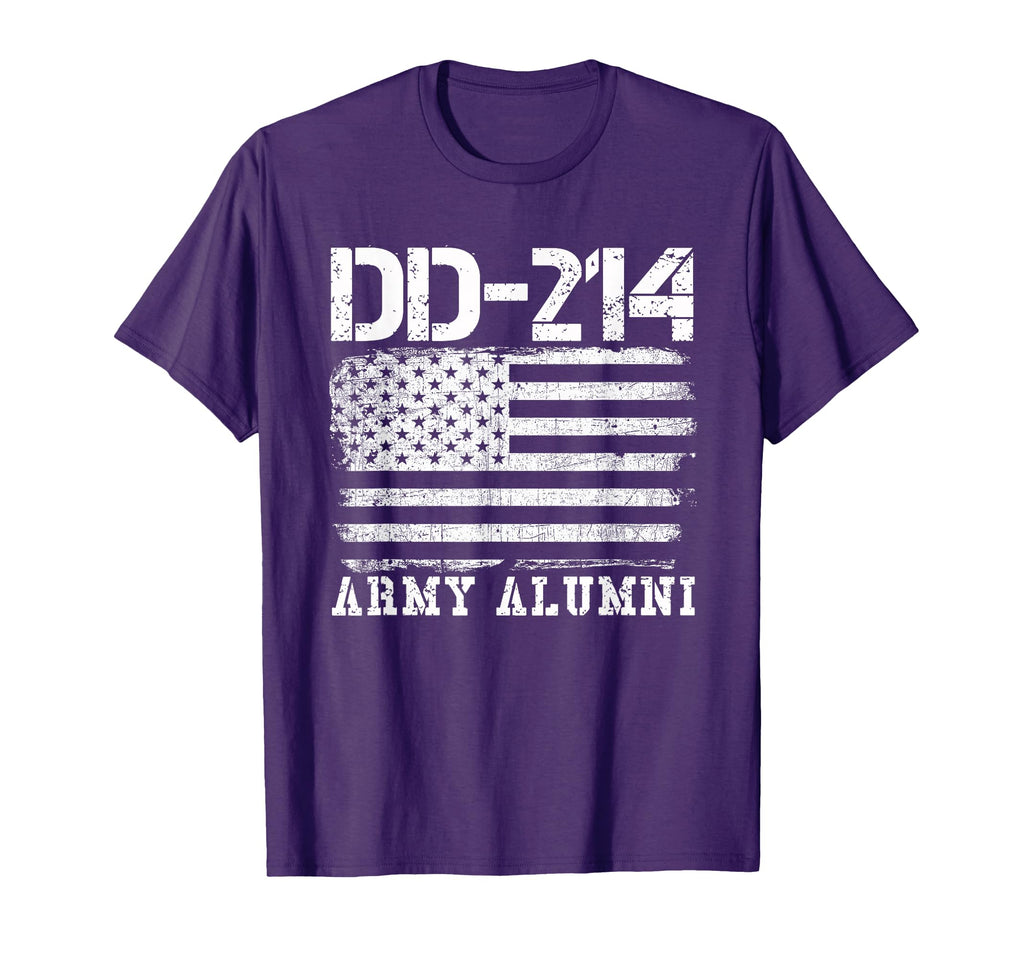 Dd214 Army Alumni Distressed T-Shirt - Custom Art Print Men Women - T-Shirt, Sweatshirt, Hoodie