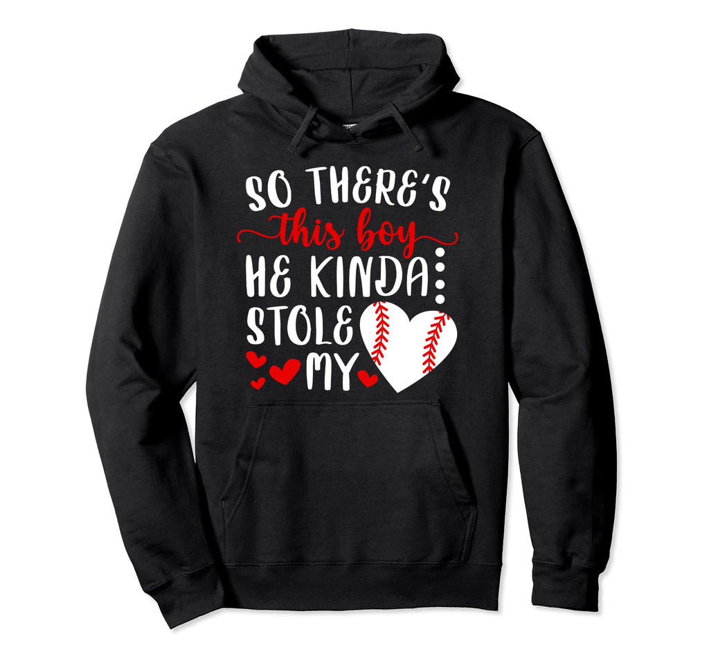 He Stole My Heart Baseball Girlfriend Hoodie - Casual Everyday Wear Unisex - T-Shirt, Sweatshirt, Hoodie