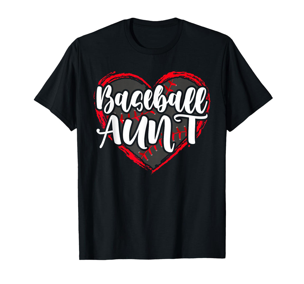 Baseball Heart Aunt Auntie Trendy T-Shirt - Streetwear Style for Adults - T-Shirt, Sweatshirt, Hoodie