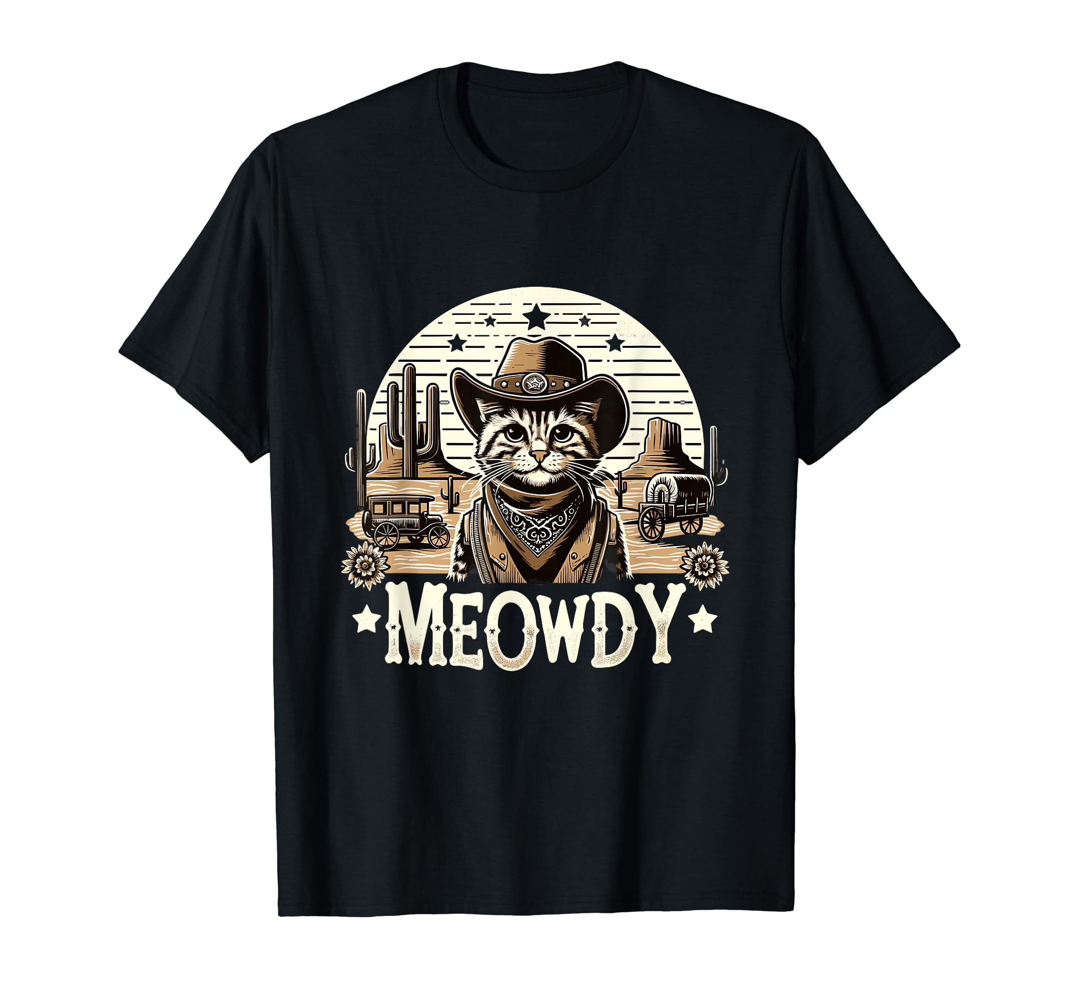 Meowdy Country Cowboy Western Cat T-Shirt - Unique Graphic Men Women - T-Shirt, Sweatshirt, Hoodie
