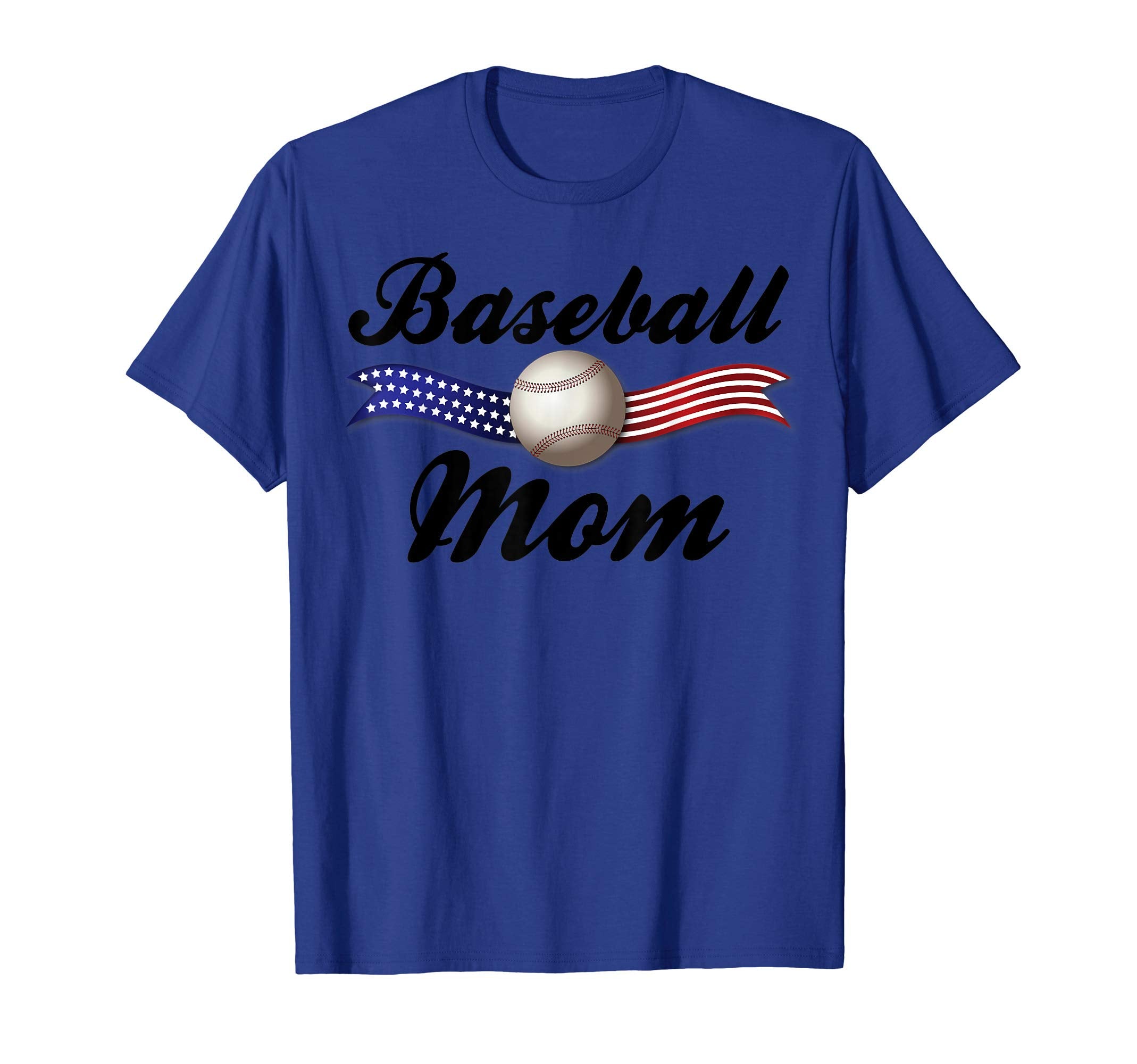 American Flag Proud Baseball Mom T-Shirt - Graphic Print Unisex - T-Shirt, Sweatshirt, Hoodie