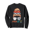 Soccer And Baseball Mom Life Messy Bun Sweatshirt - Unique Graphic Unisex - T-Shirt, Sweatshirt, Hoodie
