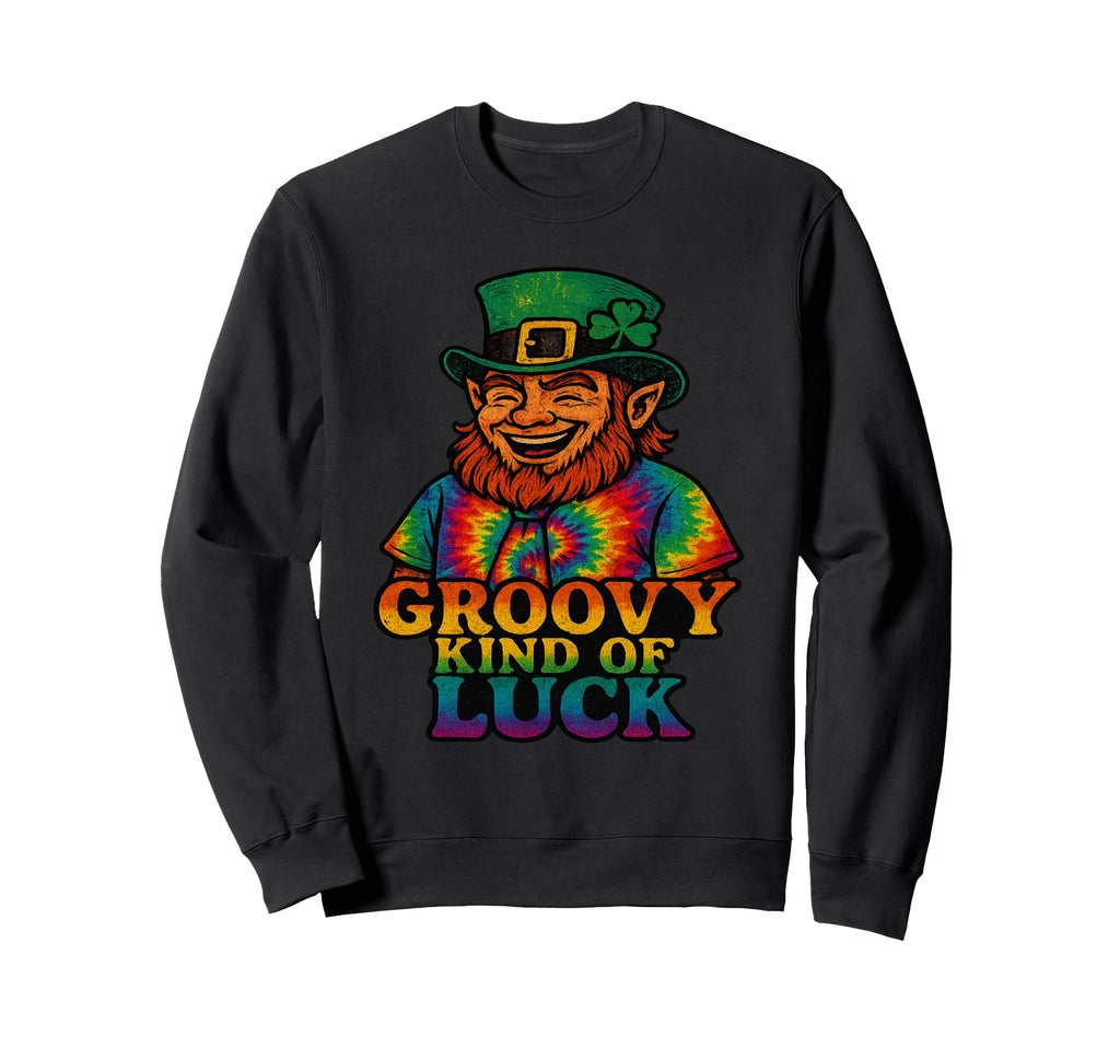 Groovy Kind Luck St Patricks Day Sweatshirt - Minimalist Print for Adults - T-Shirt, Sweatshirt, Hoodie