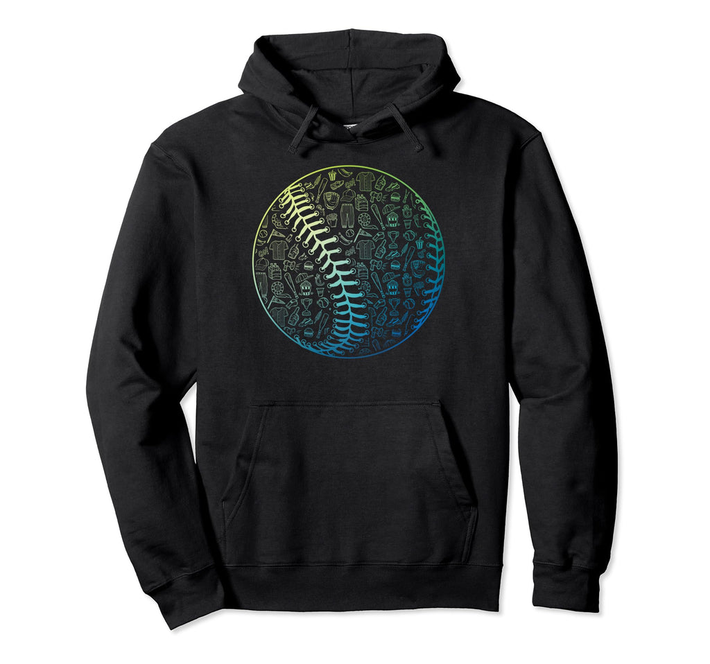 Baseball Accessories Graphics Love Hoodie - Casual Everyday Wear Men Women - T-Shirt, Sweatshirt, Hoodie