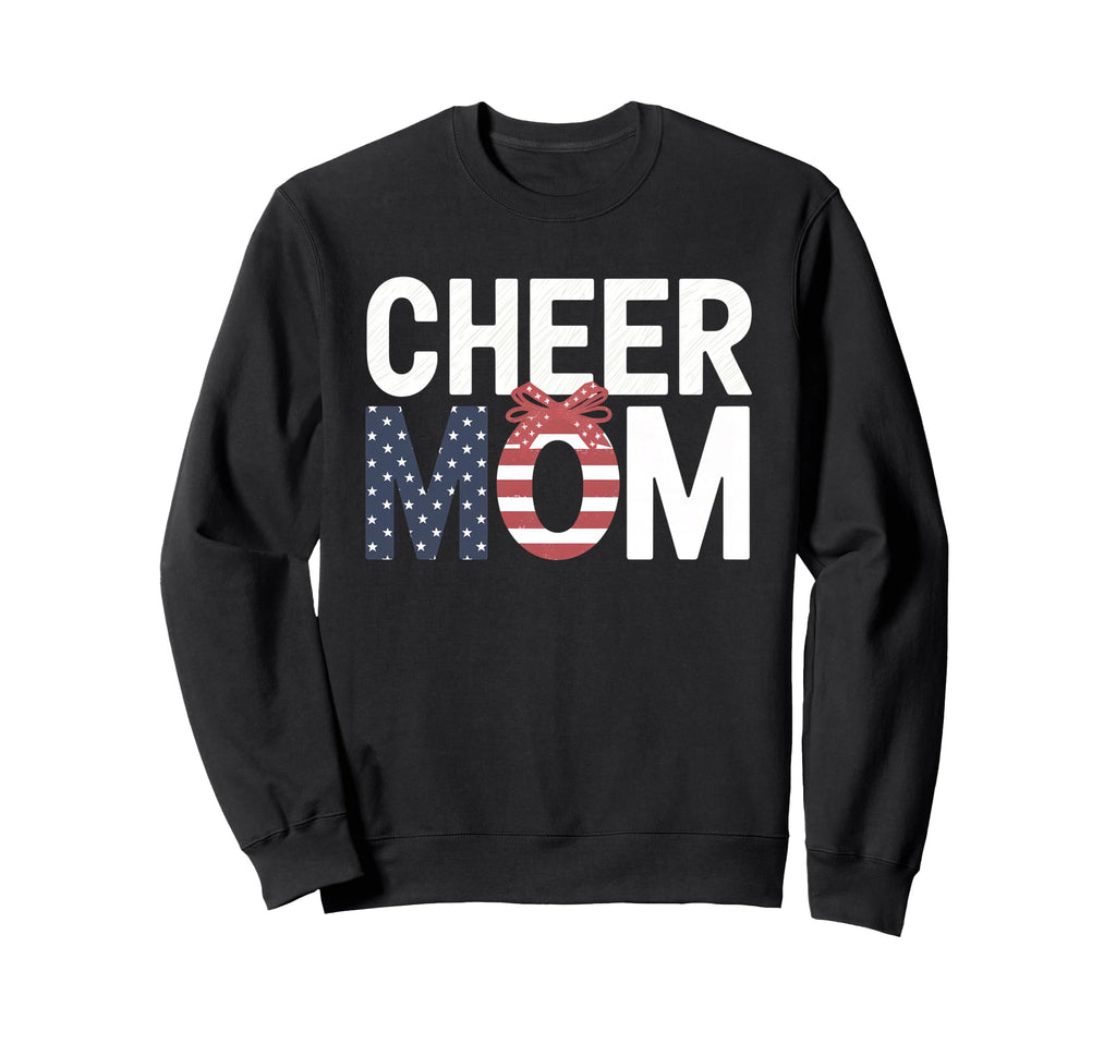 Cheer Mom Mother Bow Cheerleader Game Sweatshirt - Graphic Print Unisex - T-Shirt, Sweatshirt, Hoodie