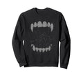 Gothic Grunge Vampire Fangs Sweatshirt - Fun Novelty Design for Adults - T-Shirt, Sweatshirt, Hoodie