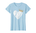 Blue Royal Baseball Heart Crown T-Shirt - Trendy Graphic Men Women - T-Shirt, Sweatshirt, Hoodie