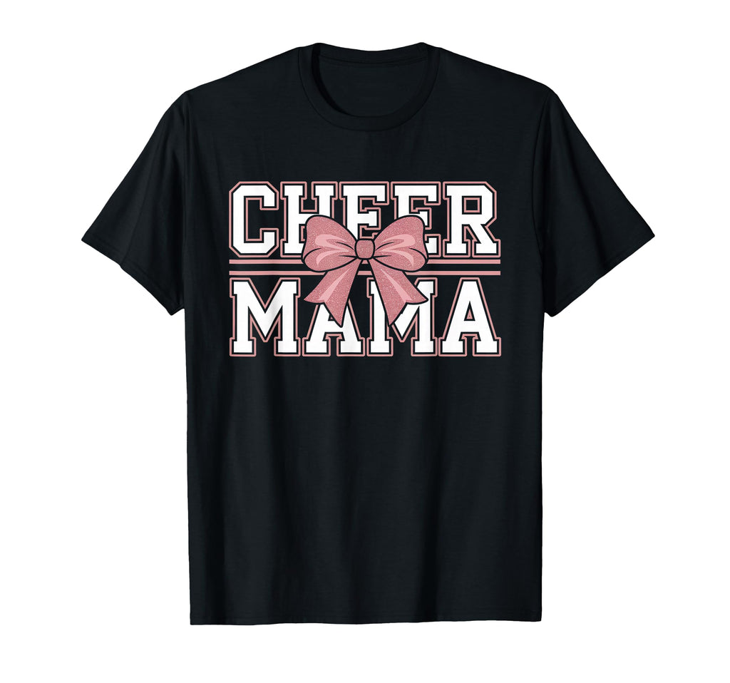 Cheer Mom Mother Bow Cheerleader Game T-Shirt - Custom Art Print Unisex - T-Shirt, Sweatshirt, Hoodie