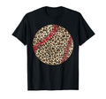 Leopard Baseball Season Baseball Mom T-Shirt - Unique Graphic Men Women - T-Shirt, Sweatshirt, Hoodie