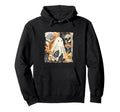 Boho Floral Halloween Fall Ghost Hoodie - Aesthetic Graphic for Adults - T-Shirt, Sweatshirt, Hoodie