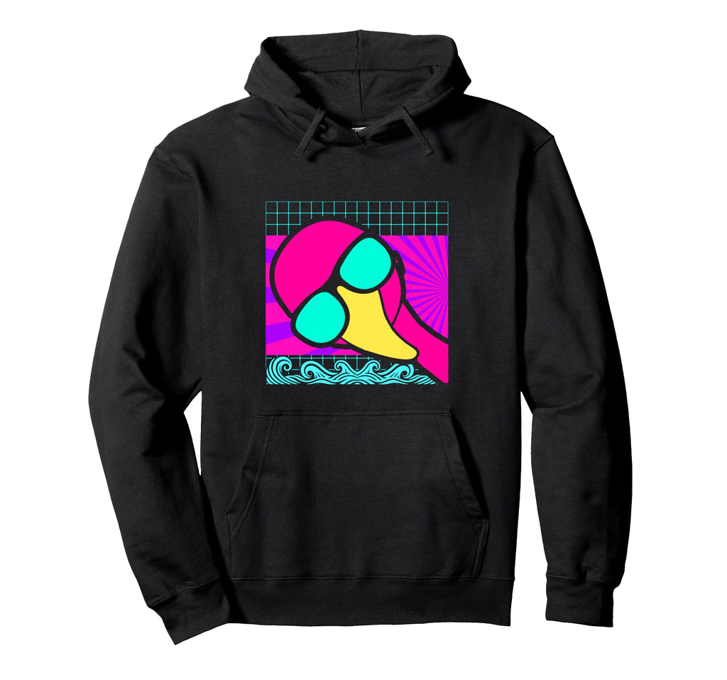 Aesthetic Vaporwave Outfits Flamingo Hoodie - Minimalist Print for Adults - T-Shirt, Sweatshirt, Hoodie
