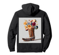 Cowboy Boot Cosmic Planet Floral Hoodie - Minimalist Print for Adults - T-Shirt, Sweatshirt, Hoodie