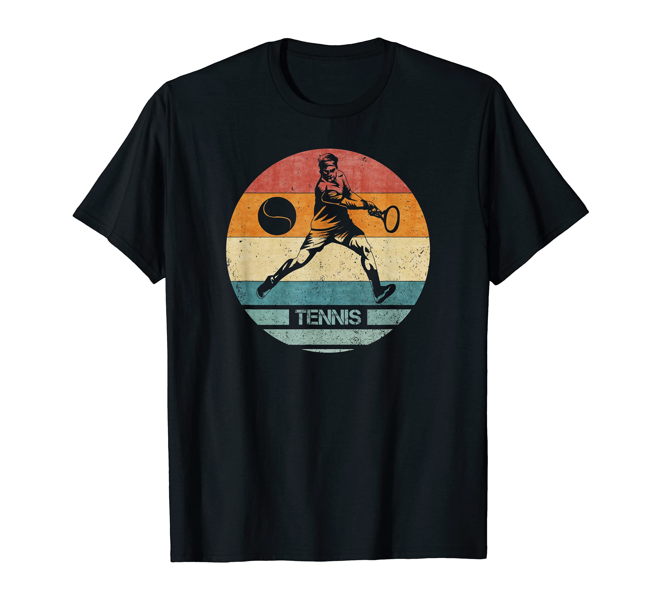 Tennis Player Team Silhouette Sunset T-Shirt - Minimalist Print Men Women - T-Shirt, Sweatshirt, Hoodie