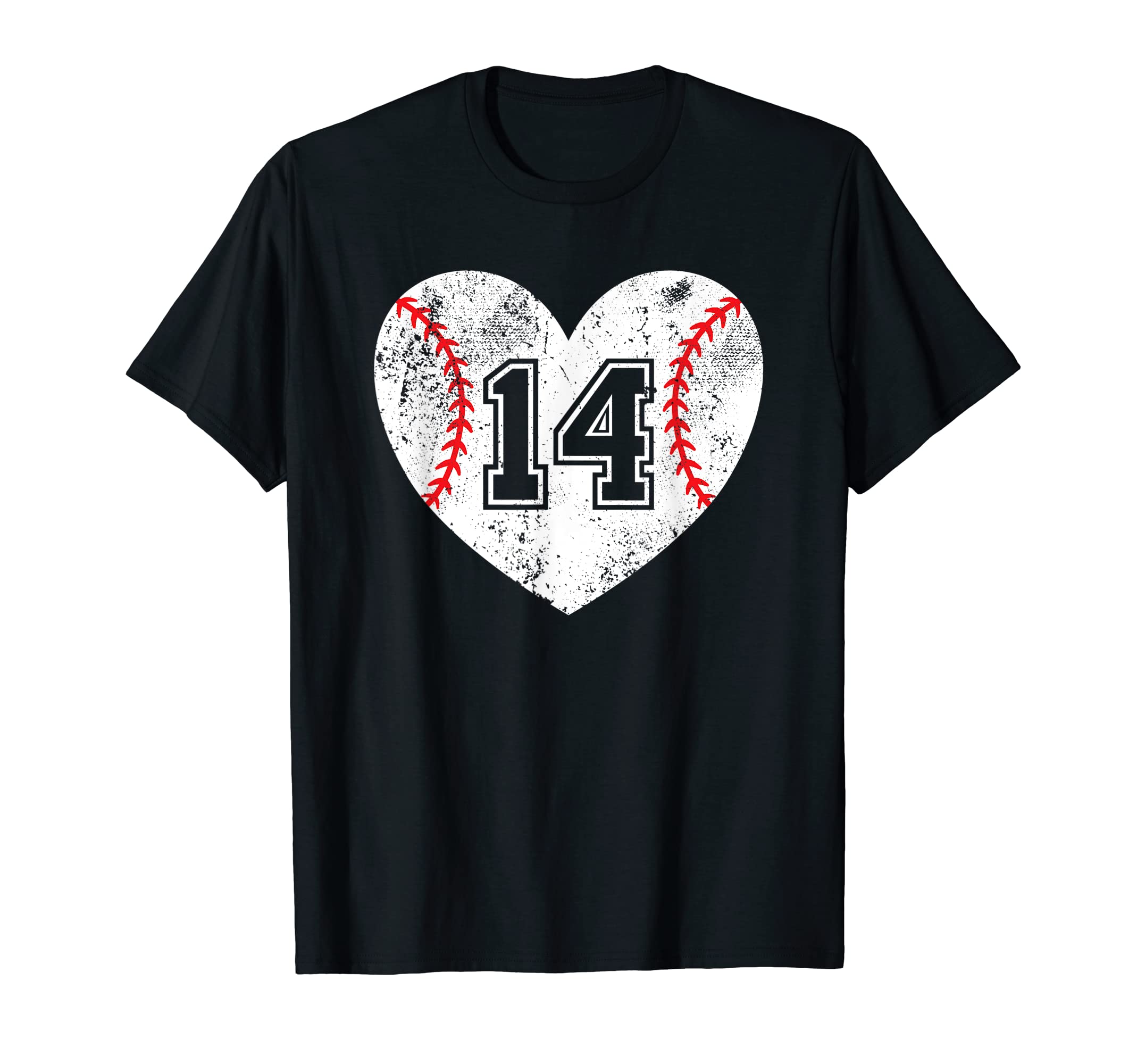 Baseball Heart Player 14 Baseball Mom T-Shirt - Trendy Graphic Men Women - T-Shirt, Sweatshirt, Hoodie