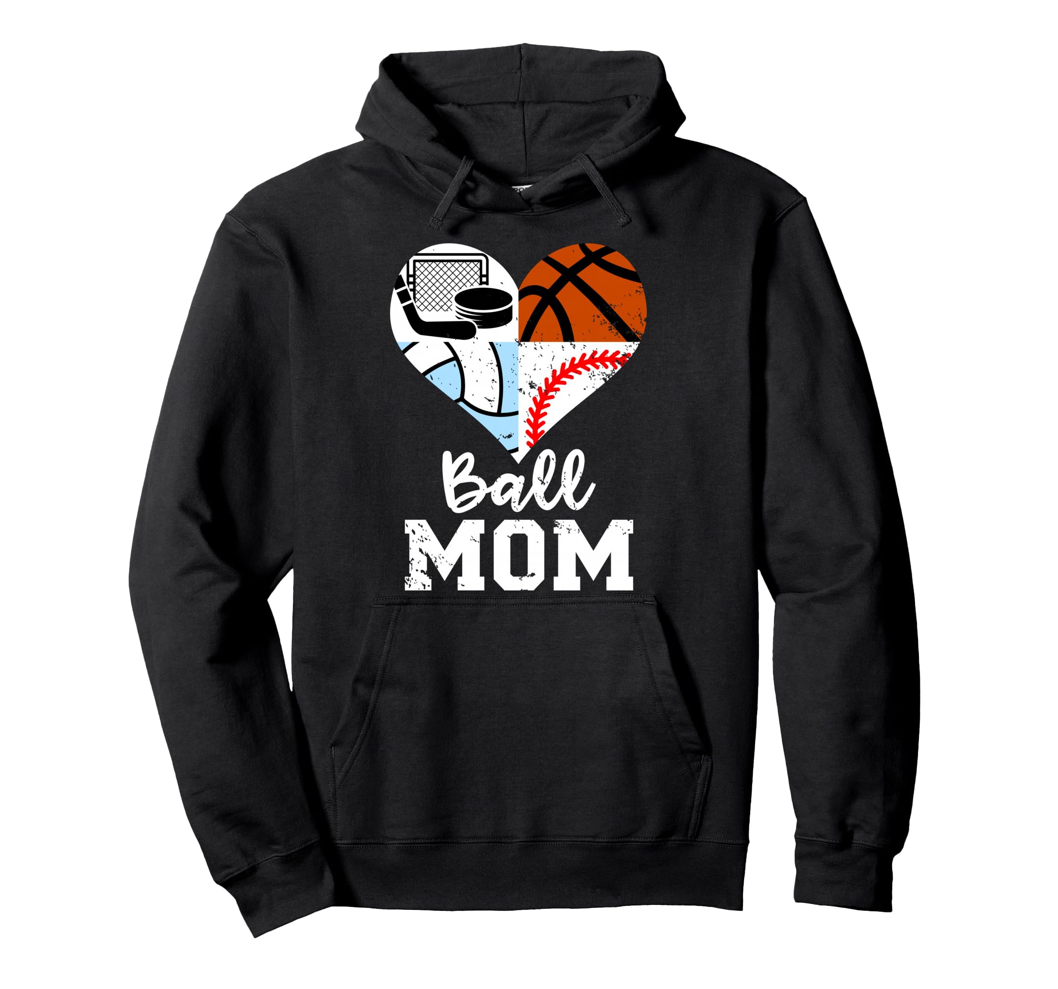 Ball Mom Funny Baseball Hoodie - Casual Everyday Wear for Adults - T-Shirt, Sweatshirt, Hoodie