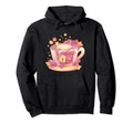 Vaporwave Aesthetic Tea Cup Flower Art Hoodie - Trendy Graphic for Adults - T-Shirt, Sweatshirt, Hoodie