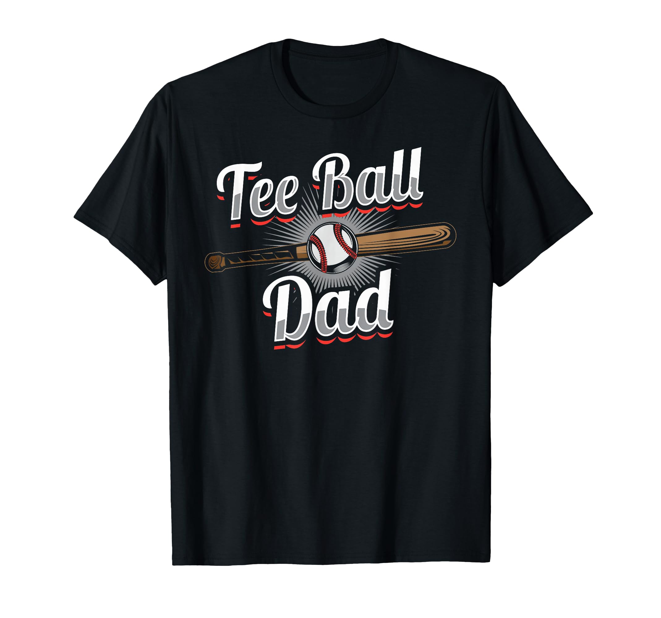 Ball Dad Baseball T Ball Player T-Shirt - Minimalist Print Men Women - T-Shirt, Sweatshirt, Hoodie