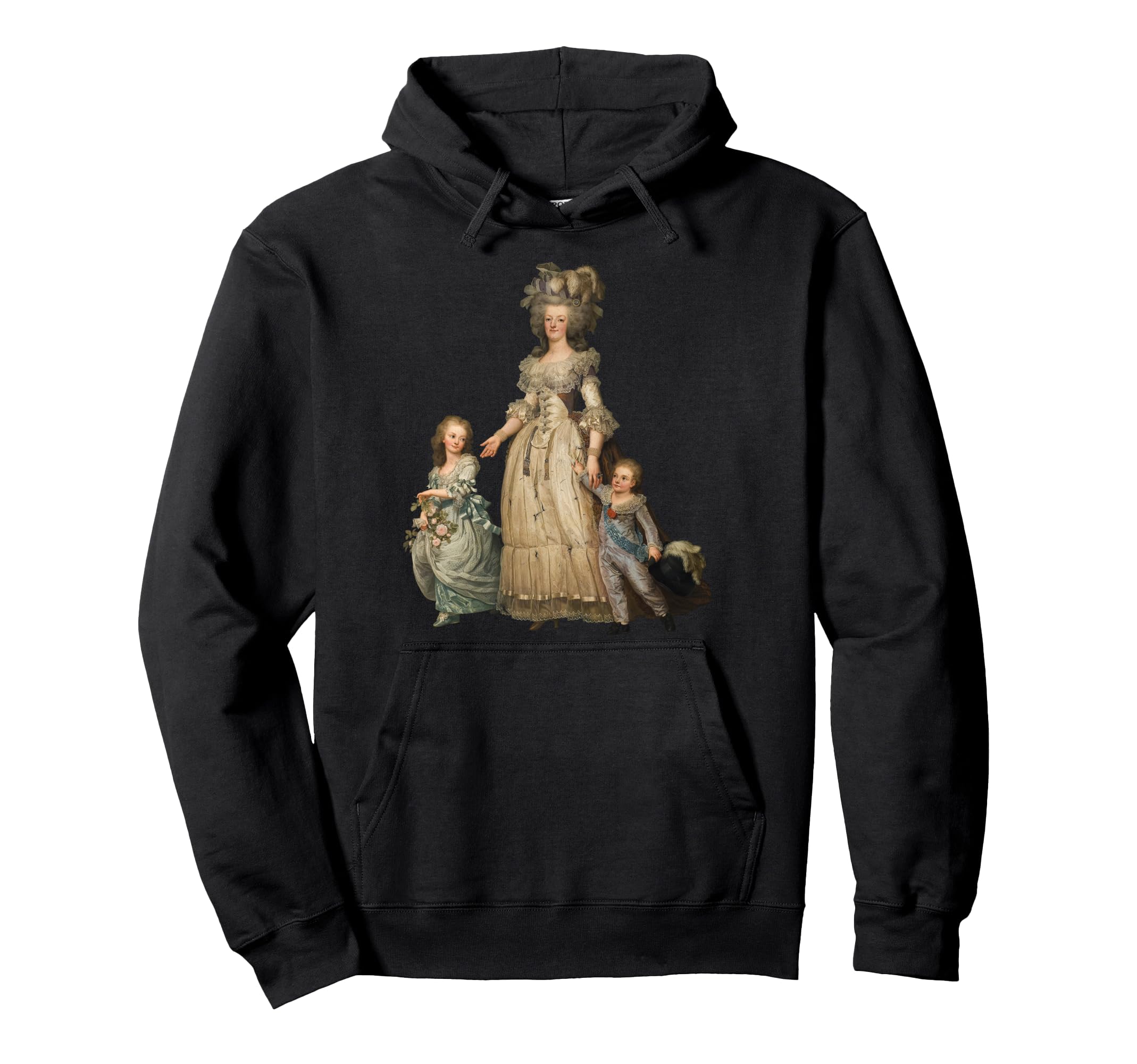 Marie Antoinette Art Distressed Hoodie - Graphic Print Unisex - T-Shirt, Sweatshirt, Hoodie