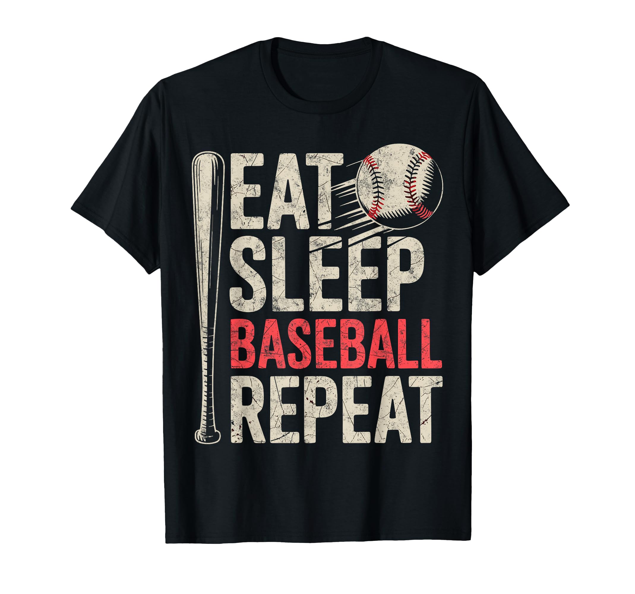 Eat Sleep Baseball Repeat Player T-Shirt - Streetwear Style for Adults - T-Shirt, Sweatshirt, Hoodie