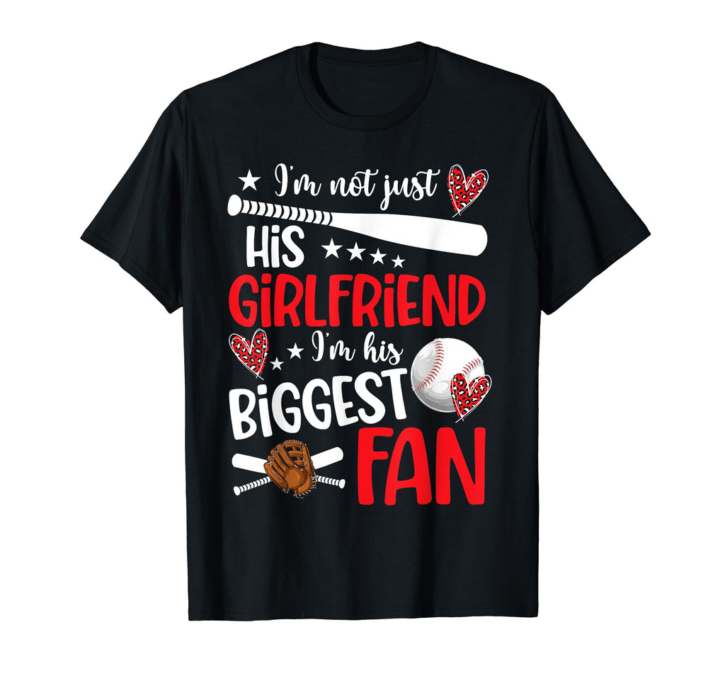 His Biggest Fan Baseball Girlfriend T-Shirt - Unique Graphic for Adults - T-Shirt, Sweatshirt, Hoodie