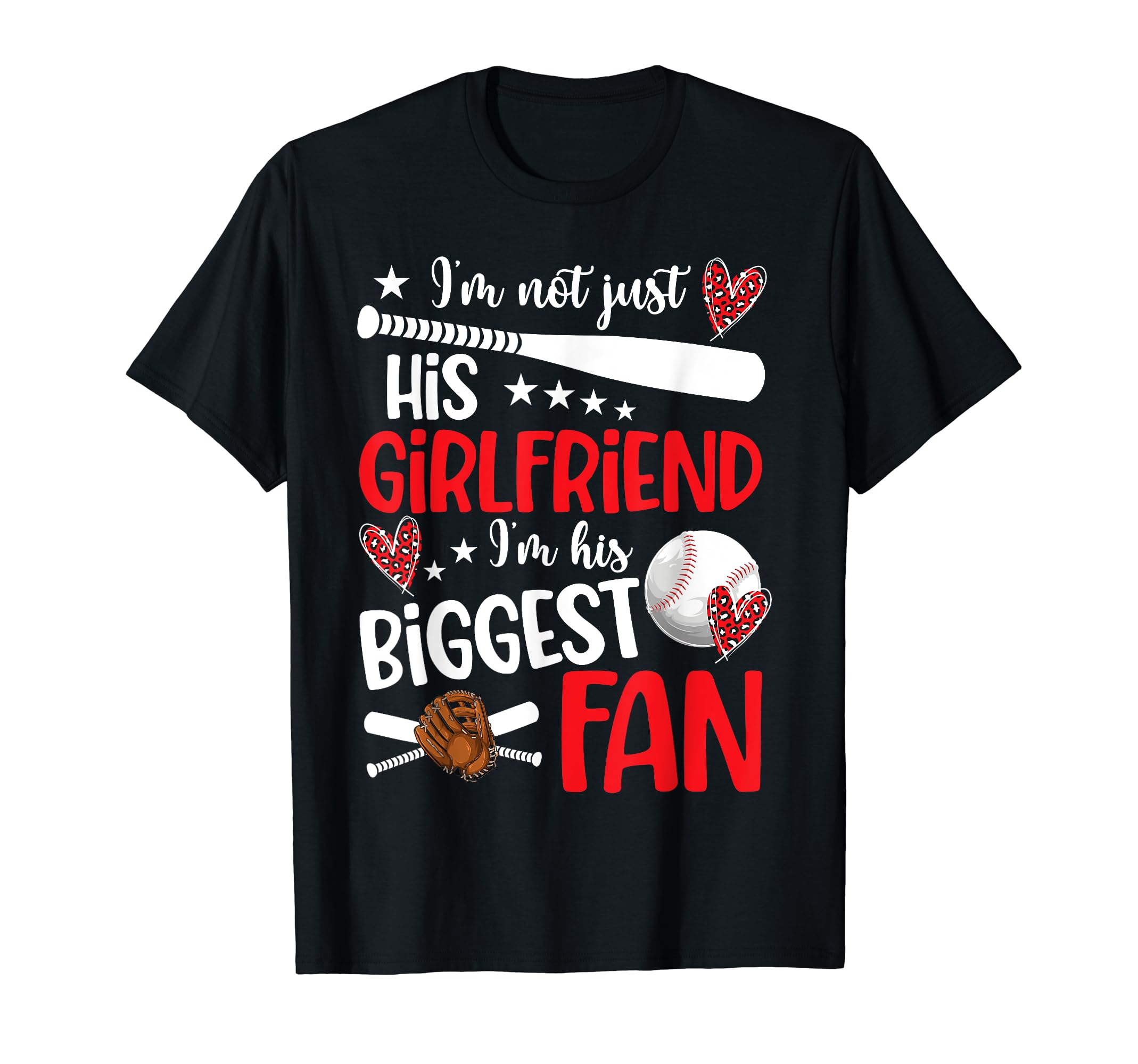 His Biggest Fan Baseball Girlfriend T-Shirt - Unique Graphic for Adults - T-Shirt, Sweatshirt, Hoodie