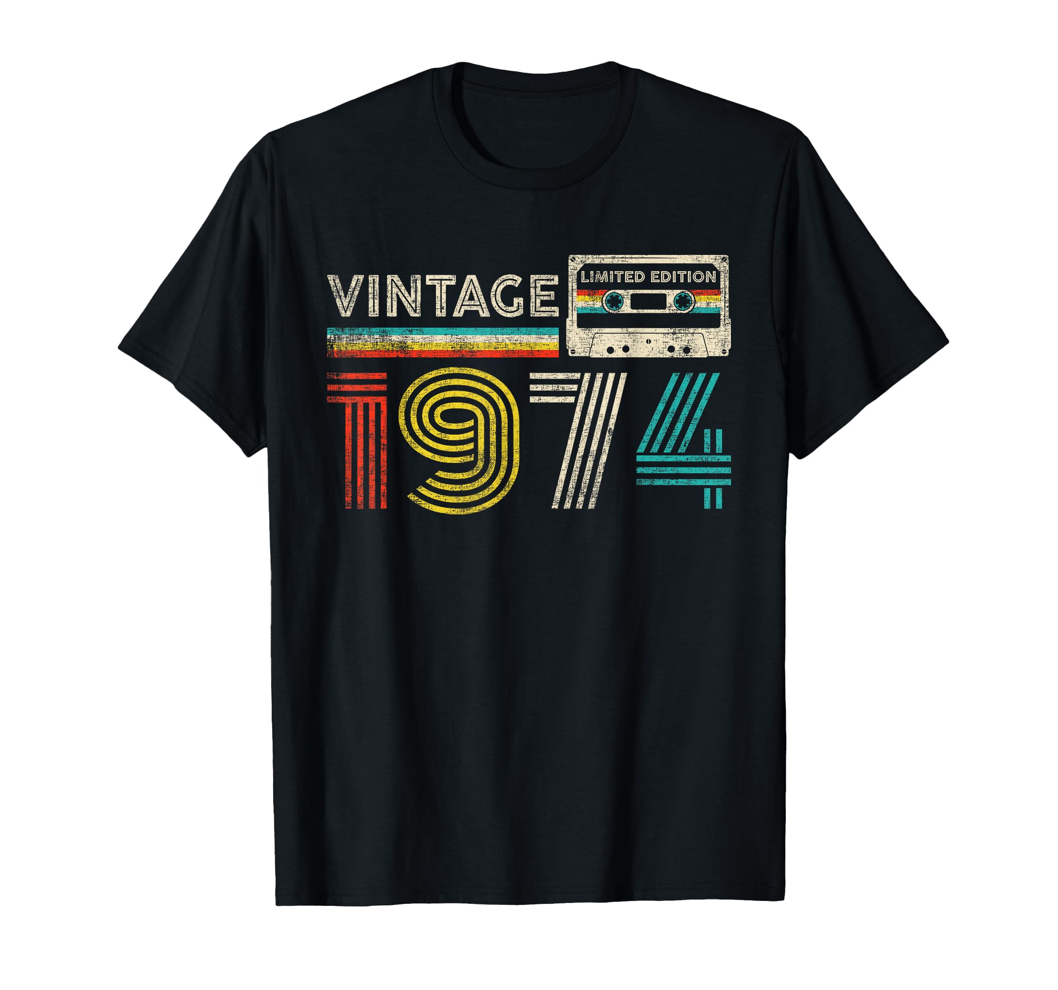 1974 Birthday 1974 Cassette Tape T-Shirt - Casual Everyday Wear Men Women - T-Shirt, Sweatshirt, Hoodie