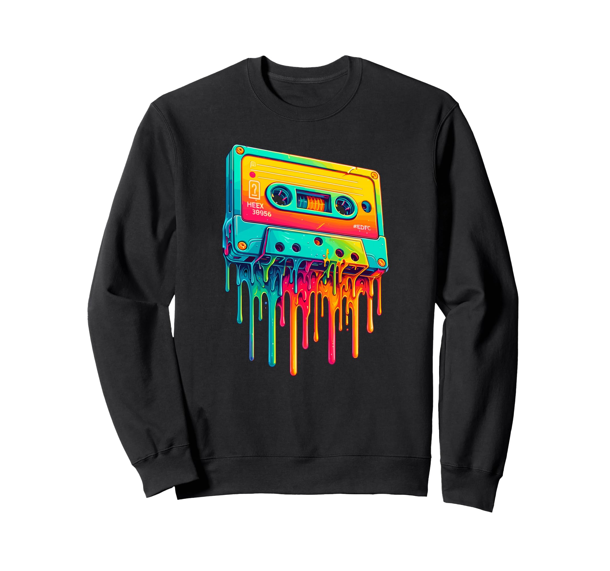 Dripping Paint Art Cassette Player Sweatshirt - Novelty Apparel Unisex - T-Shirt, Sweatshirt, Hoodie