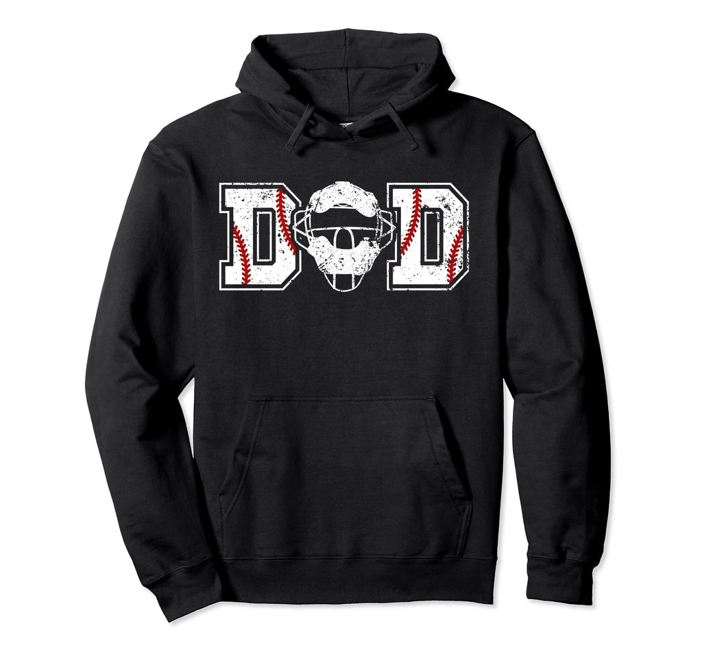 Dad Baseball Catcher Father Baseball Hoodie - Graphic Print for Adults - T-Shirt, Sweatshirt, Hoodie