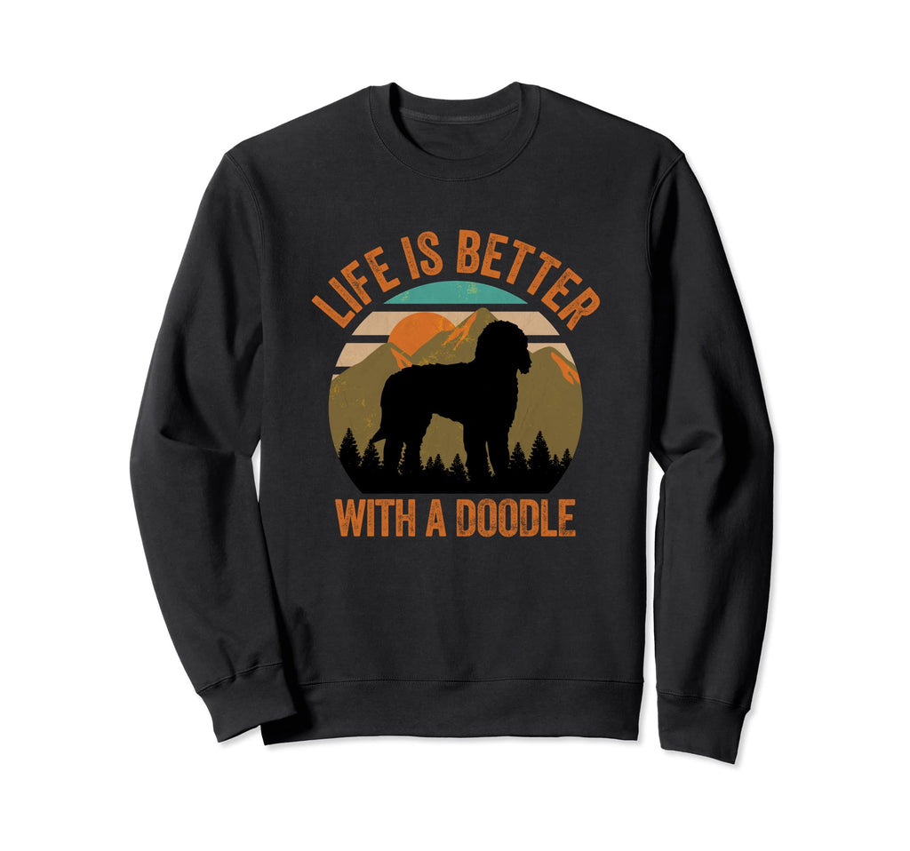 Life Is Better Doodle Distressed Sweatshirt - Custom Art Print Men Women - T-Shirt, Sweatshirt, Hoodie