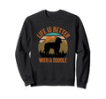 Life Is Better Doodle Distressed Sweatshirt - Custom Art Print Men Women - T-Shirt, Sweatshirt, Hoodie