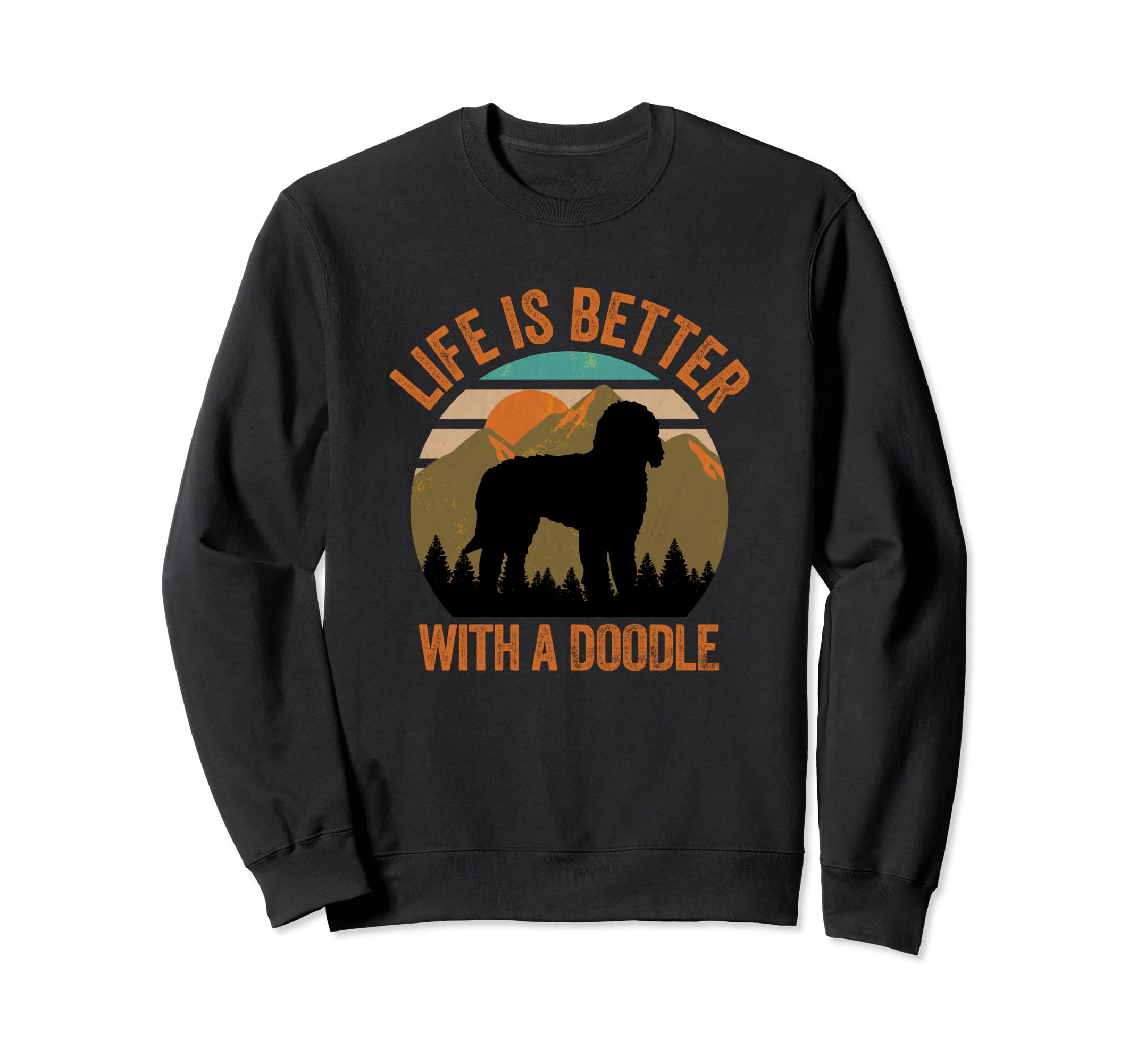 Life Is Better Doodle Distressed Sweatshirt - Custom Art Print Men Women - T-Shirt, Sweatshirt, Hoodie