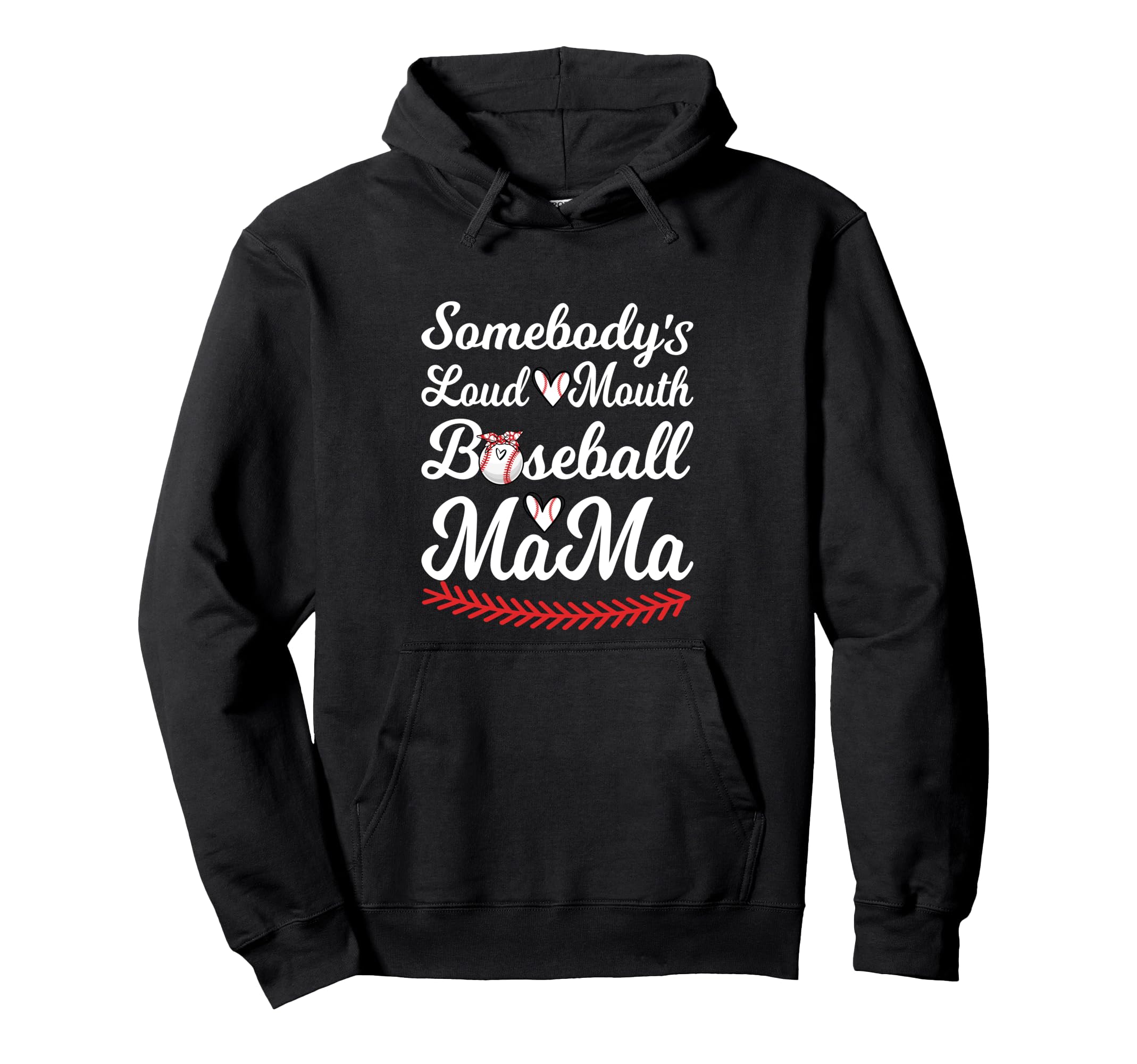 Somebodys Loudmouth Baseball Mom Hoodie - Aesthetic Graphic for Adults - T-Shirt, Sweatshirt, Hoodie