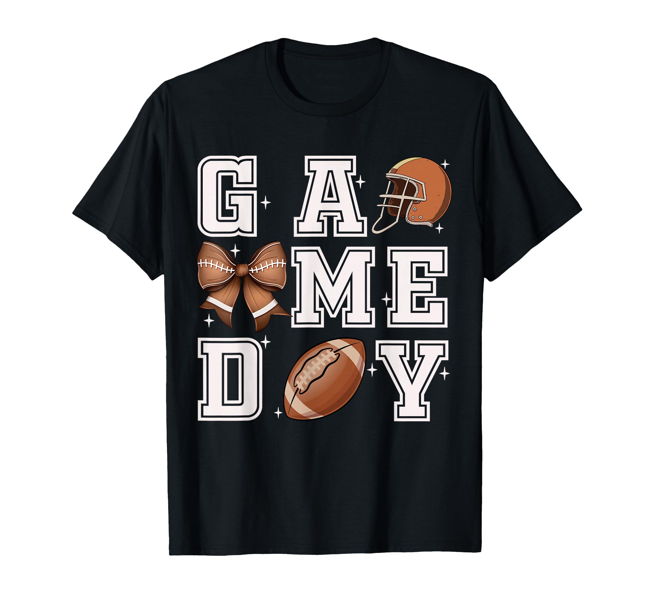 Football Coquette Bow Gameday Cheer T-Shirt - Novelty Apparel Men Women - T-Shirt, Sweatshirt, Hoodie