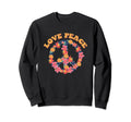 Love Peace Sign Hippie 60S 70S Sweatshirt - Fun Novelty Design Men Women - T-Shirt, Sweatshirt, Hoodie