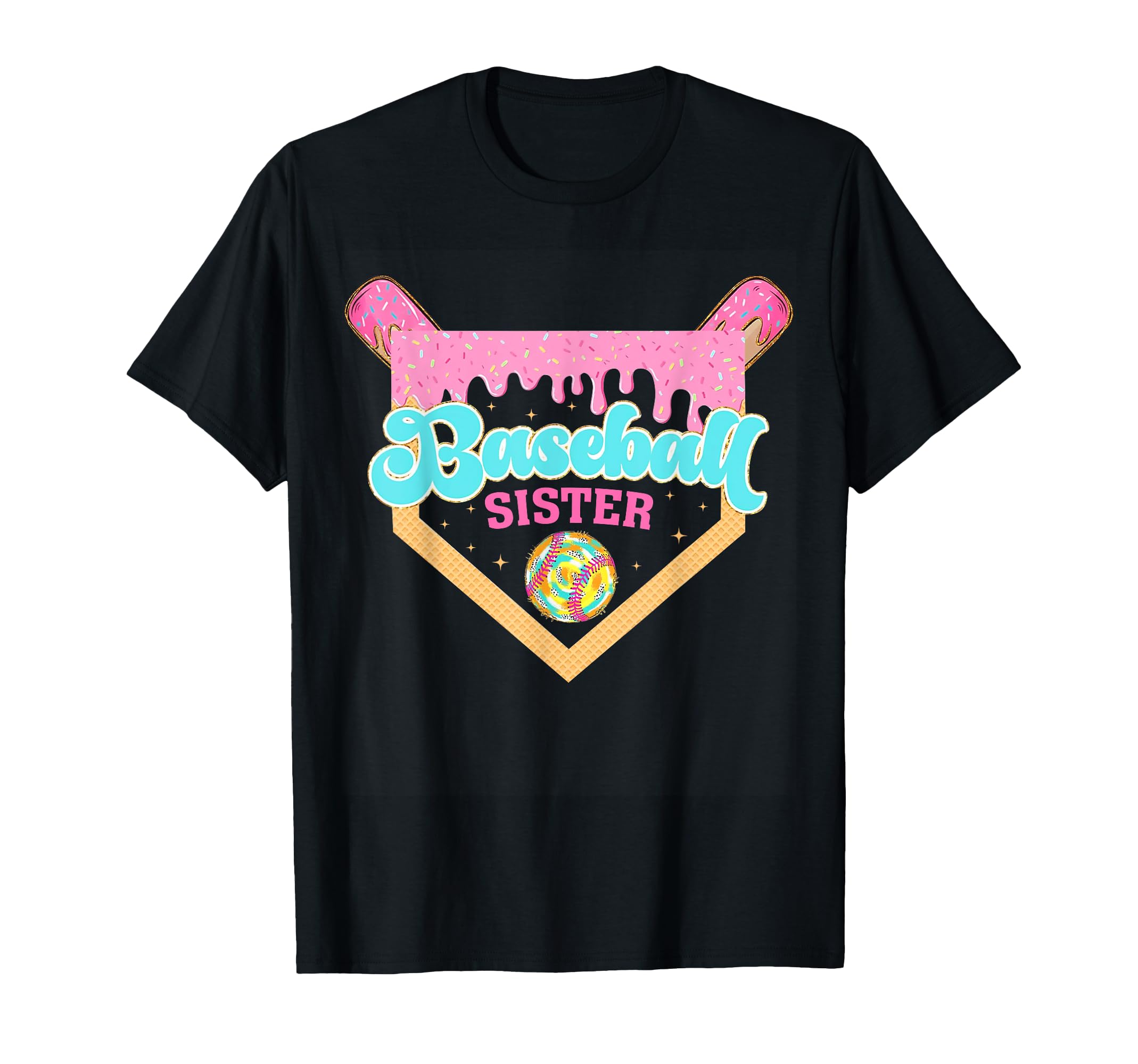 Baseball Sister Ice Cream Drip T-Shirt - Streetwear Style Men Women - T-Shirt, Sweatshirt, Hoodie